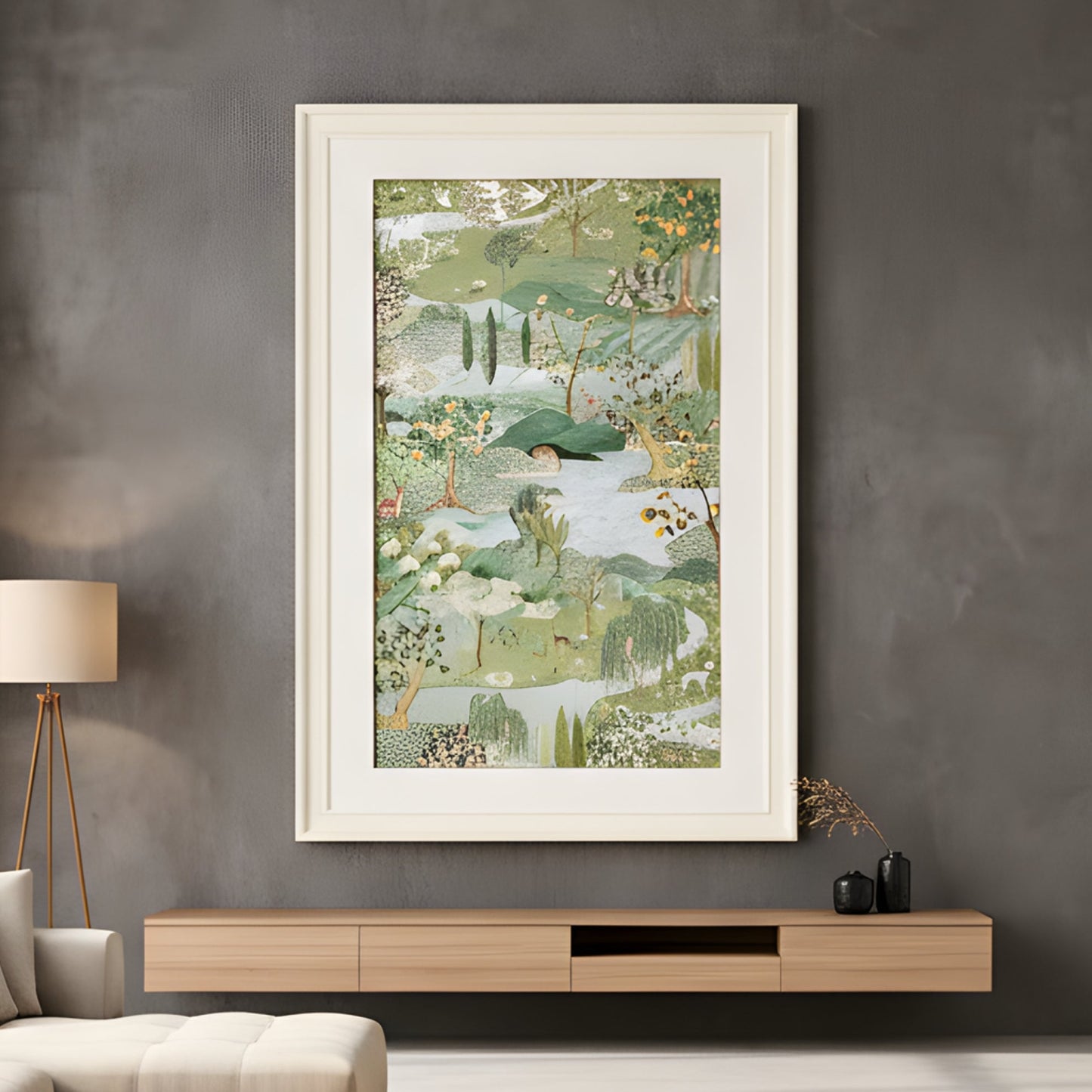 Edenia – Nature Inspired 3D detailing Premium Wall Art ~ 6 ft x 4 ft