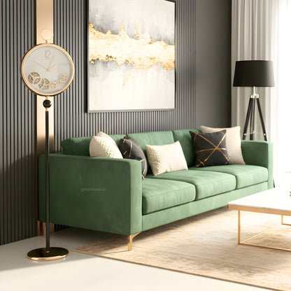 Artisanal Timecraft - Floor Clock with Moving Gears Mechanism - White & Gold - Style 2