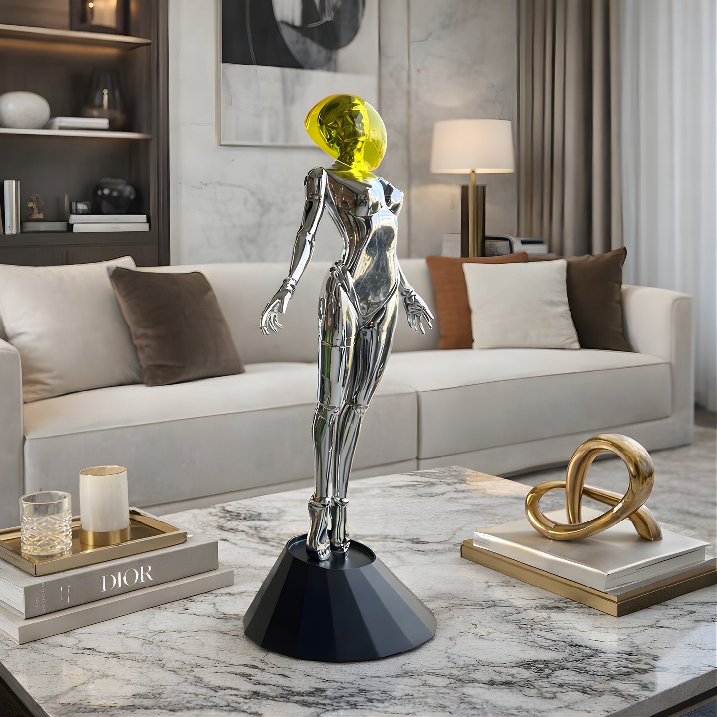 The Awakened - Futuristic Human Figurine ~ 2 ft Tall