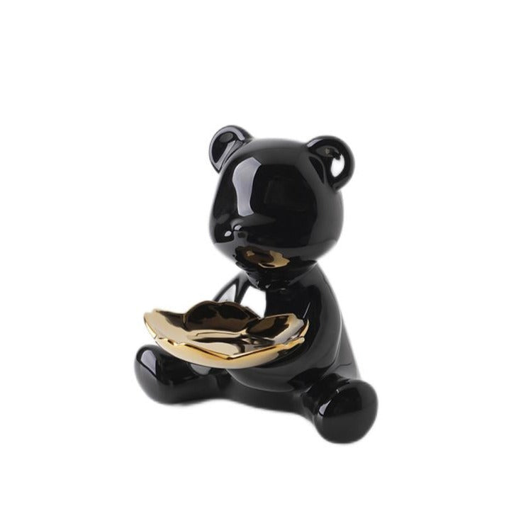 Joviality of a Playful Soul Table Showpiece & Tray - Black & Gold