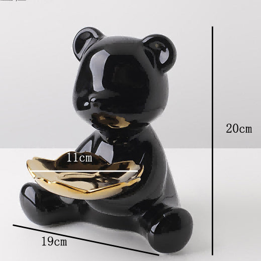 Joviality of a Playful Soul Table Showpiece & Tray - Black & Gold