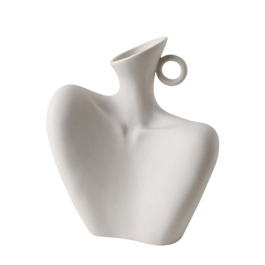 Table Vase The Celestial Being - Body Shaped Ceramic Table Vase - White