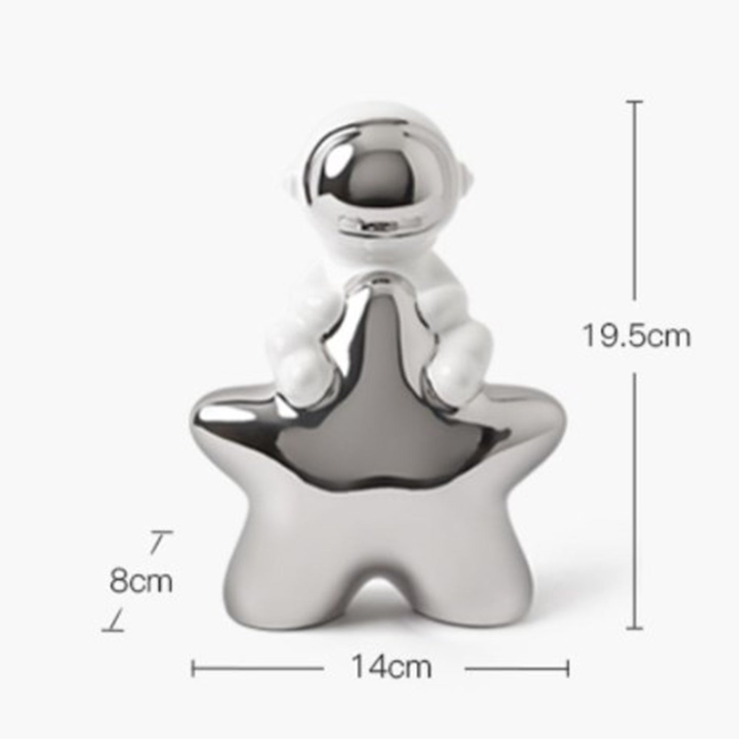 Showpiece The Benevolent Rider of The Space - Ceramic Astronaut Table Showpiece