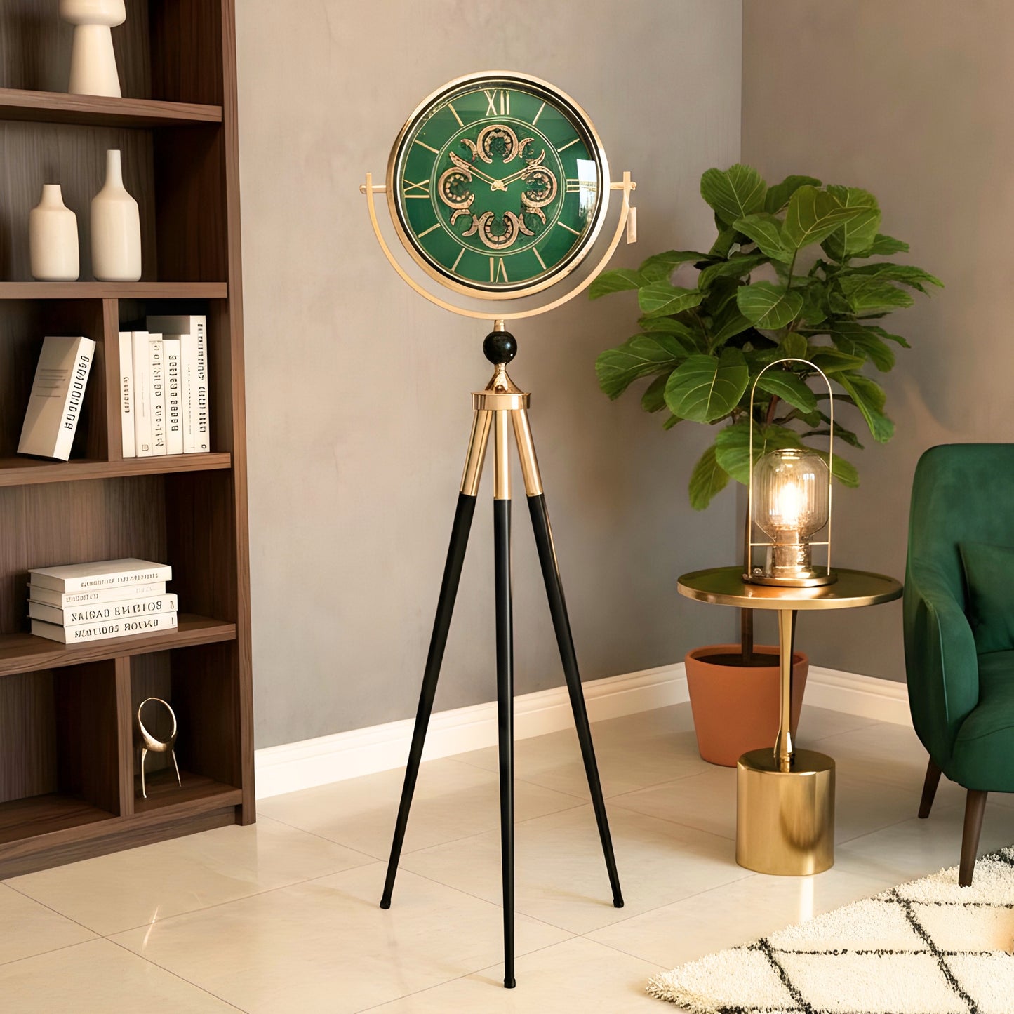 Greenwich - Designer Floor Clock with Moving Gears Mechanism ~ 5 ft Tall
