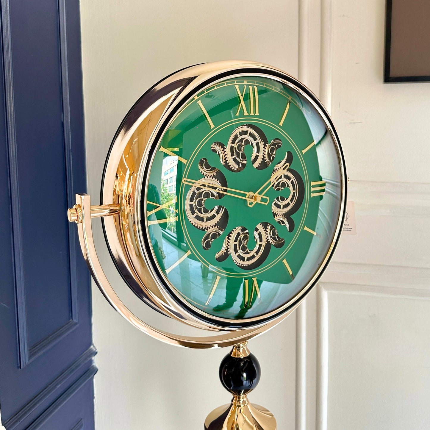 Greenwich - Designer Floor Clock with Moving Gears Mechanism ~ 5 ft Tall