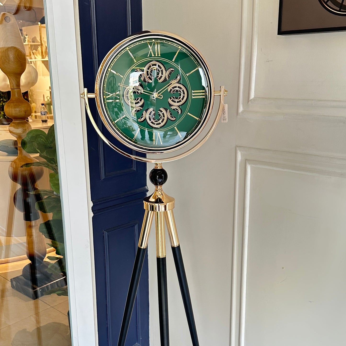Greenwich - Designer Floor Clock with Moving Gears Mechanism ~ 5 ft Tall