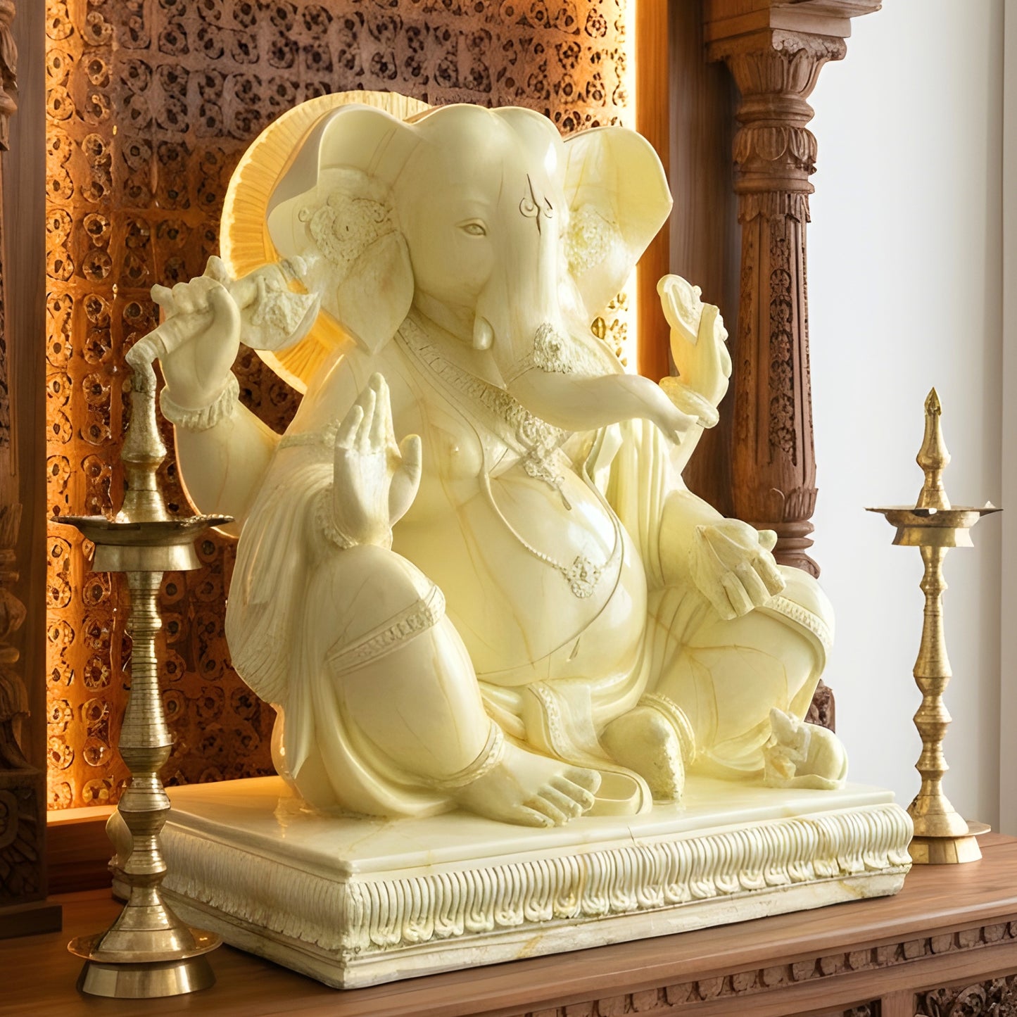 Vighnaharta - Large Ganesha Sculpture ~ 3 ft Tall