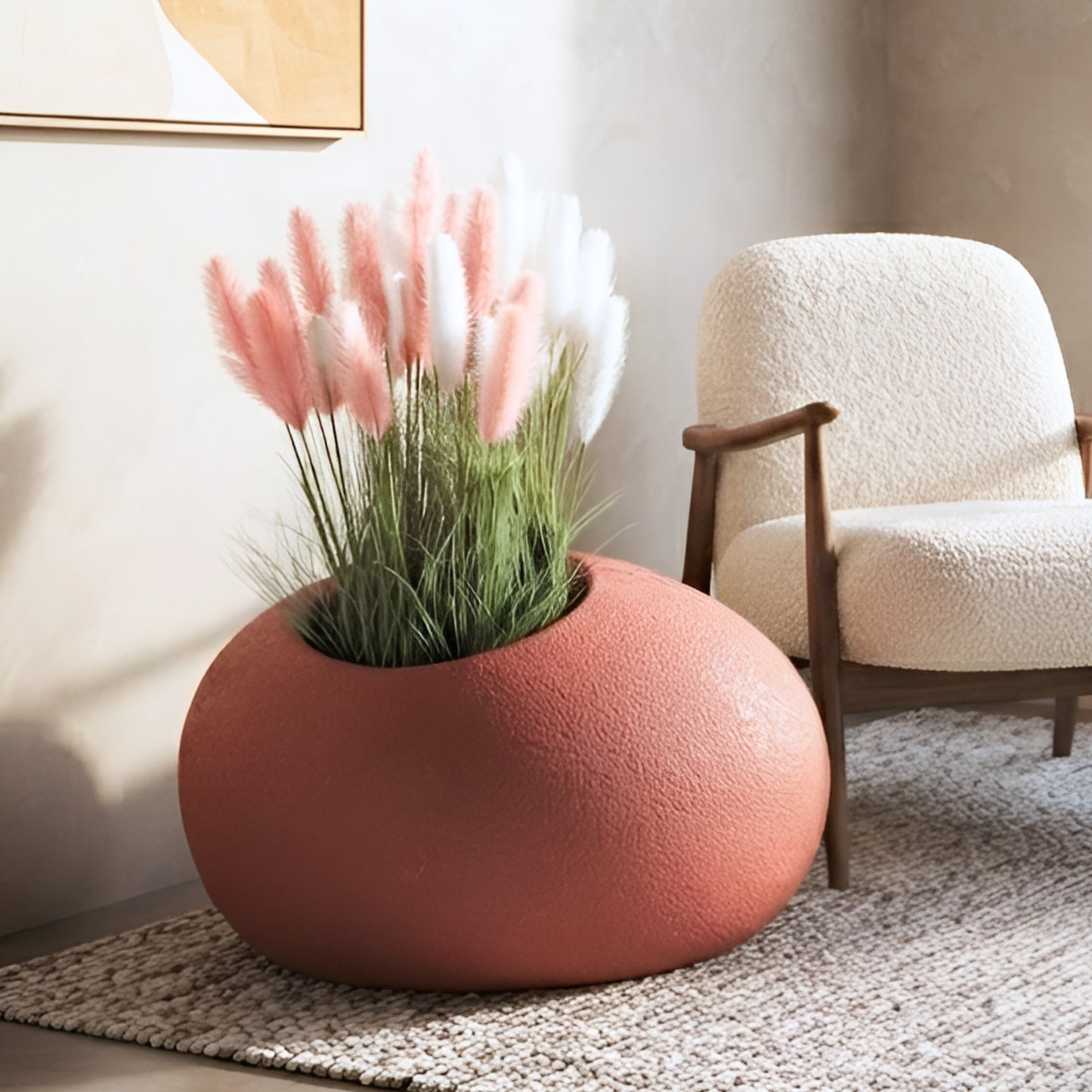 Earthen ~ 2 ft & 3 ft Large Sculptural Plant Pots