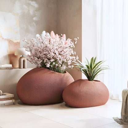 Earthen ~ 2 ft & 3 ft Large Sculptural Plant Pots