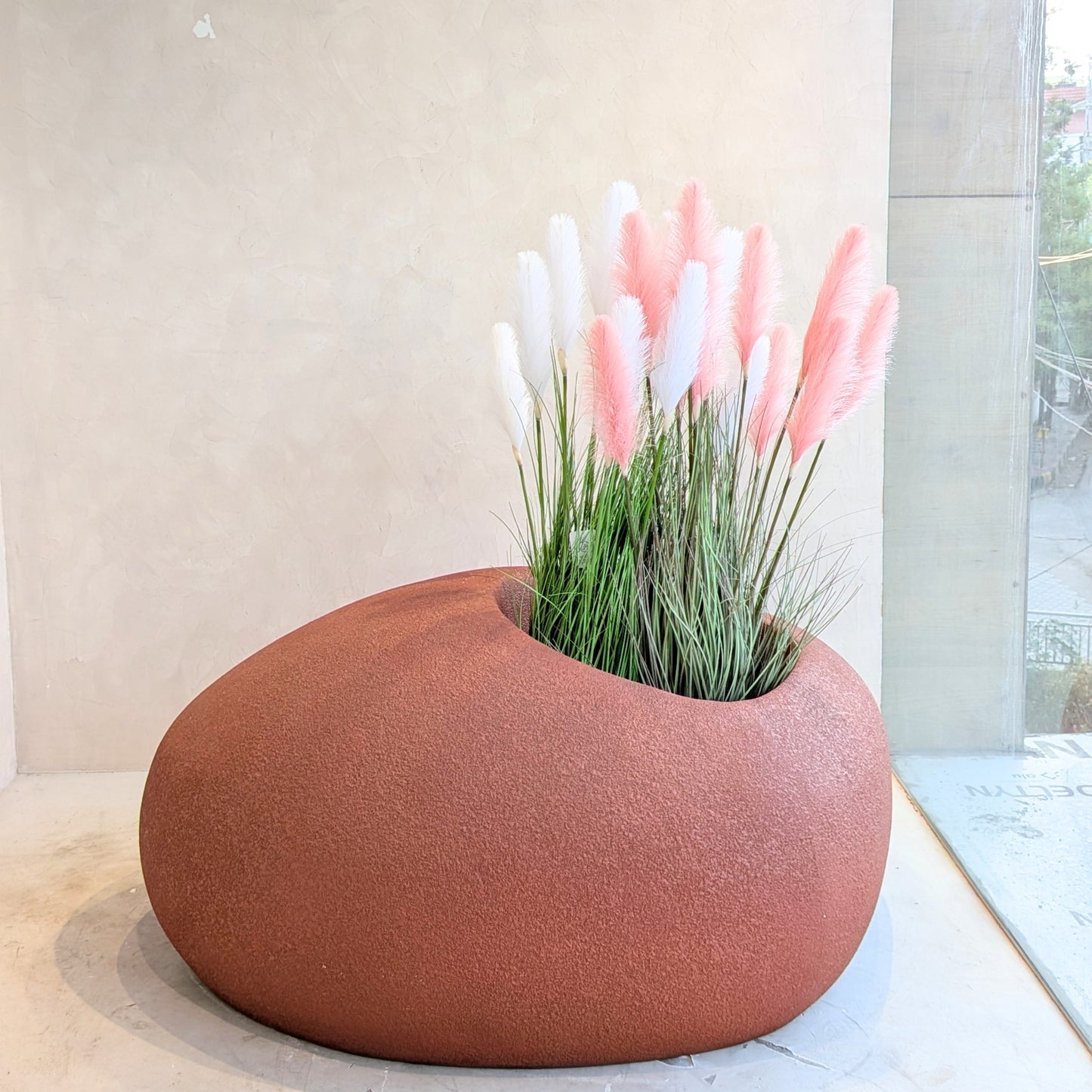 Earthen ~ 2 ft & 3 ft Large Sculptural Plant Pots