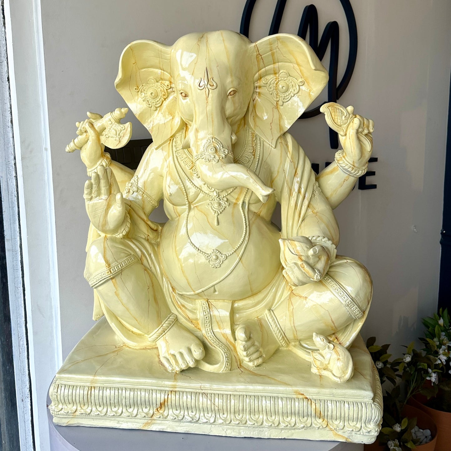 Vighnaharta - Large Ganesha Sculpture ~ 3 ft Tall