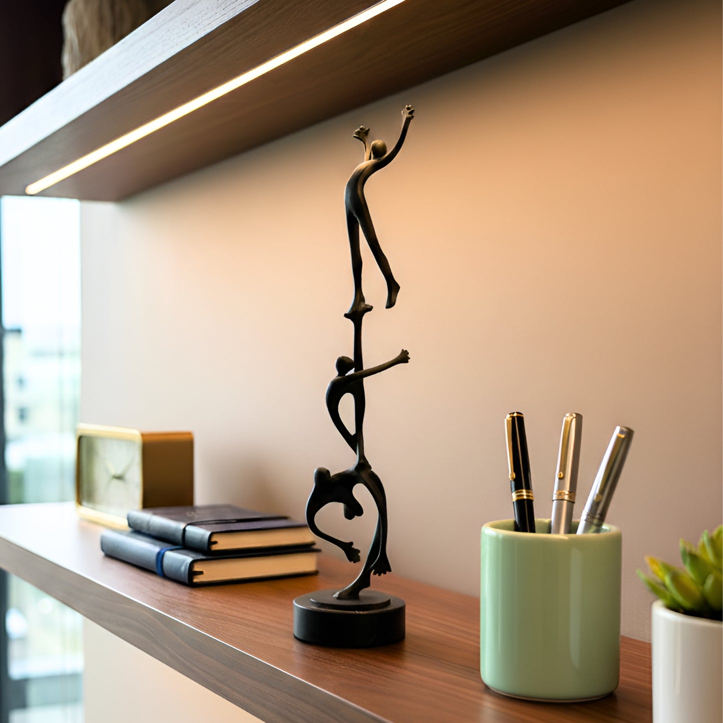 Ascent - Metal & Marble Human Figurine ~ 1.5 ft Tall