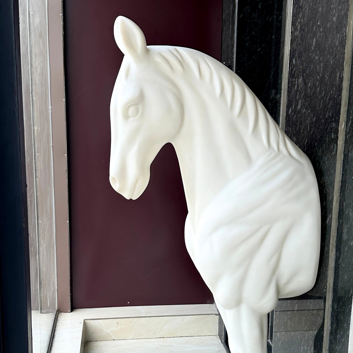 White Majesty - Horse Floor Sculpture ~ 5.5 feet Tall