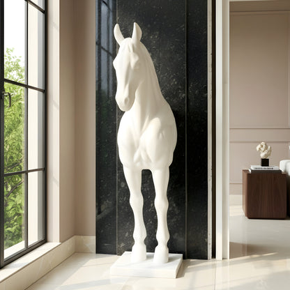 White Majesty - Horse Floor Sculpture ~ 5.5 feet Tall