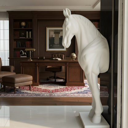 White Majesty - Horse Floor Sculpture ~ 5.5 feet Tall