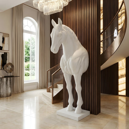 White Majesty - Horse Floor Sculpture ~ 5.5 feet Tall