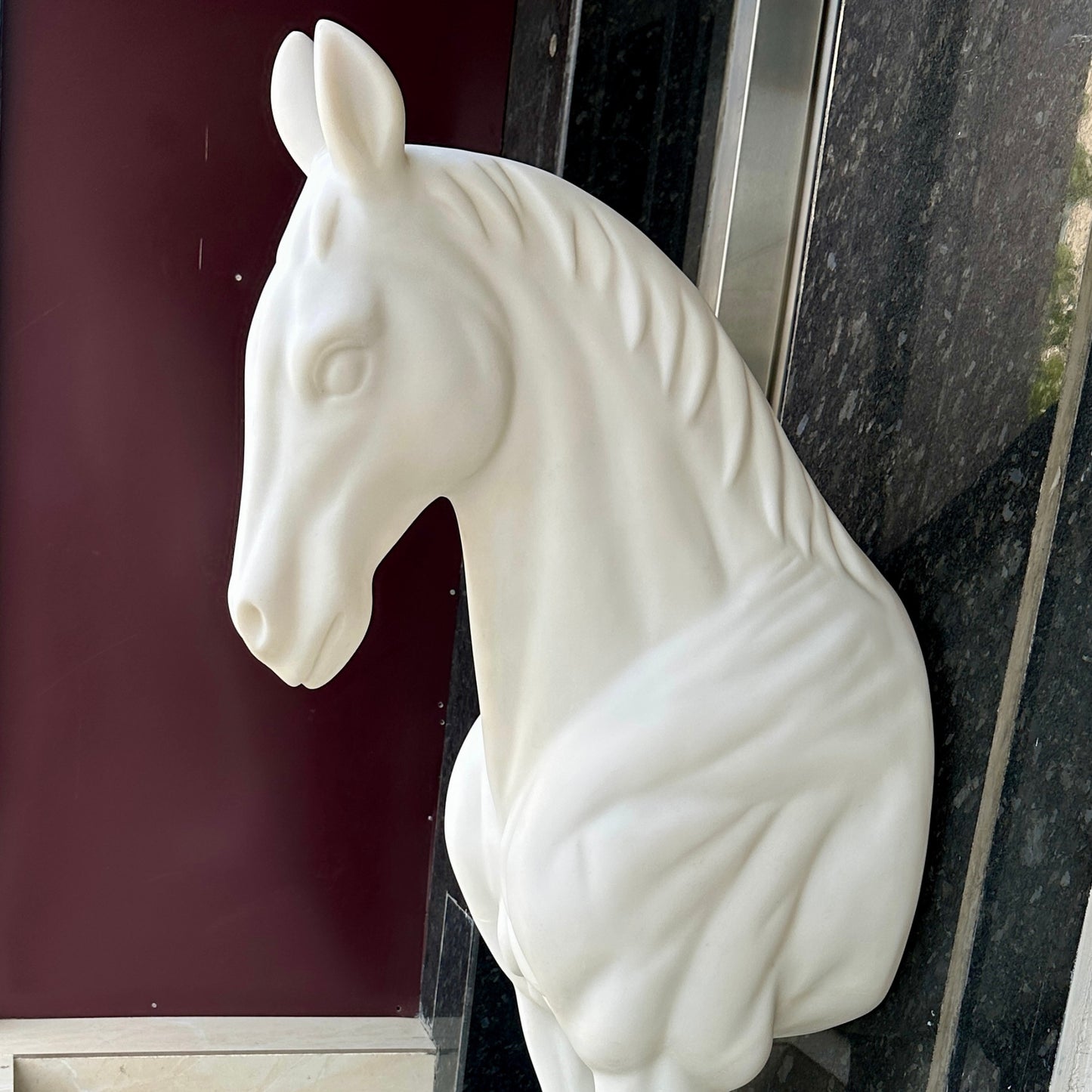 White Majesty - Horse Floor Sculpture ~ 5.5 feet Tall