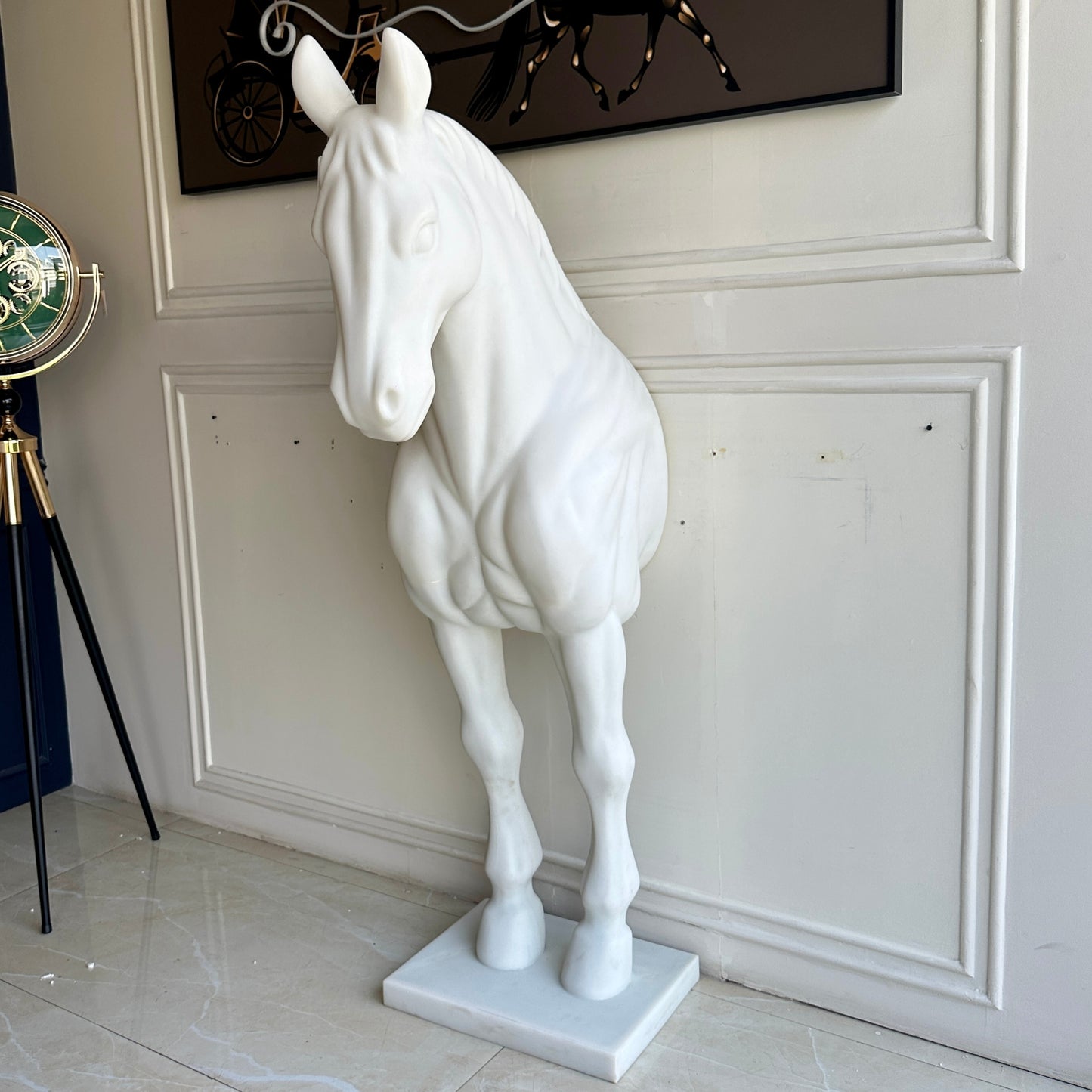 White Majesty - Horse Floor Sculpture ~ 5.5 feet Tall