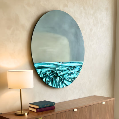 Aqua – Modern Abstract Premium Wall Art ~ 3 ft Dia