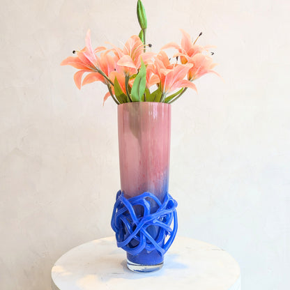 Entwine - Pink & Blue Glass Vases