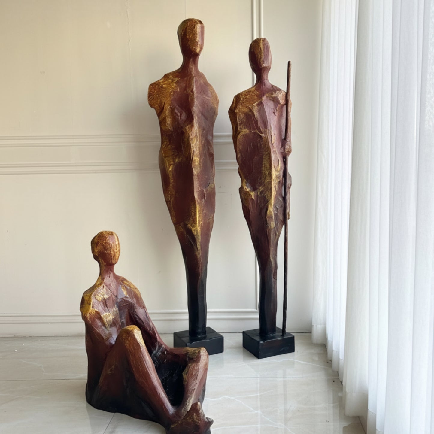 The Sentinels - Human Floor Sculptures (Set of 3) ~ 6 ft Tall