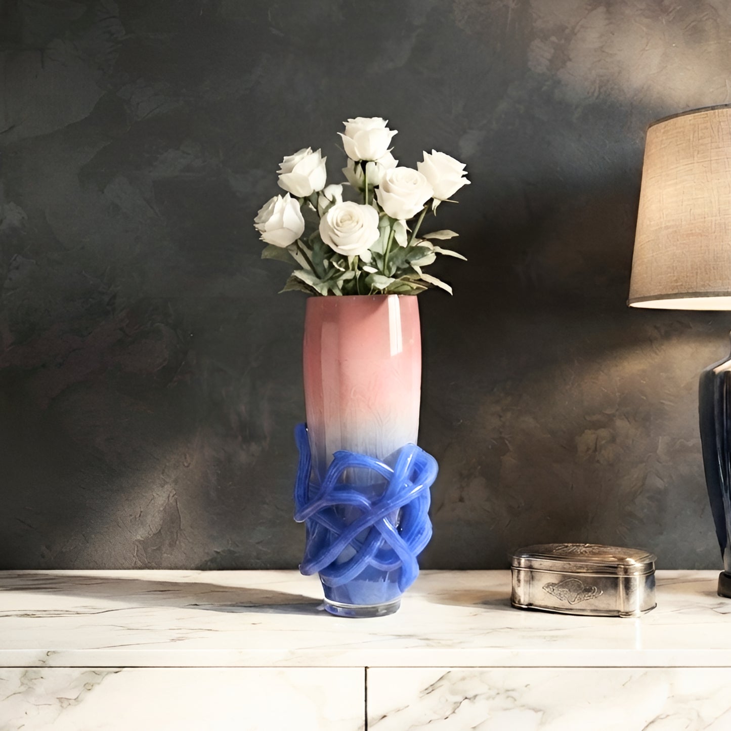 Entwine - Pink & Blue Glass Vases
