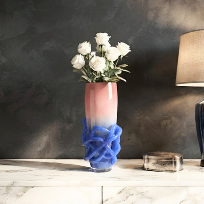 Entwine - Pink & Blue Glass Vases