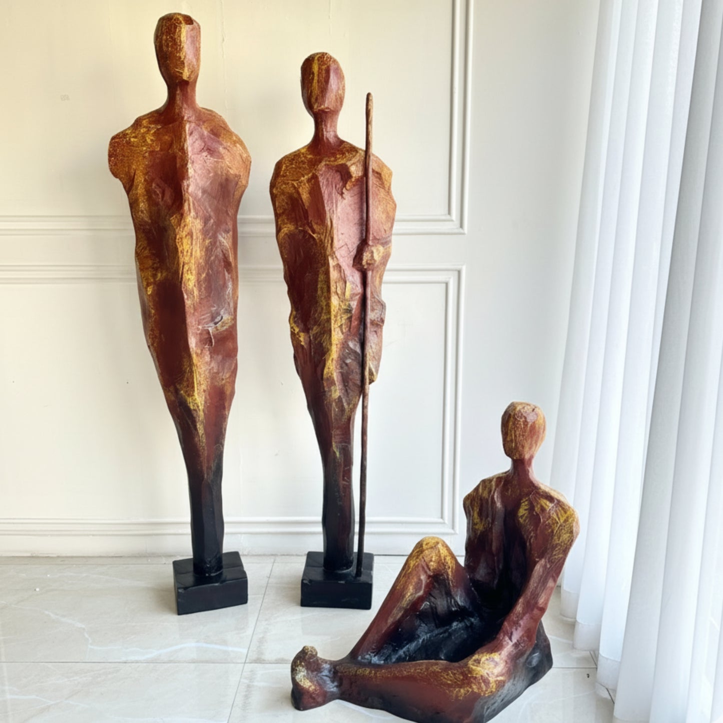 The Sentinels - Human Floor Sculptures (Set of 3) ~ 6 ft Tall