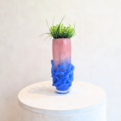 Entwine - Pink & Blue Glass Vases
