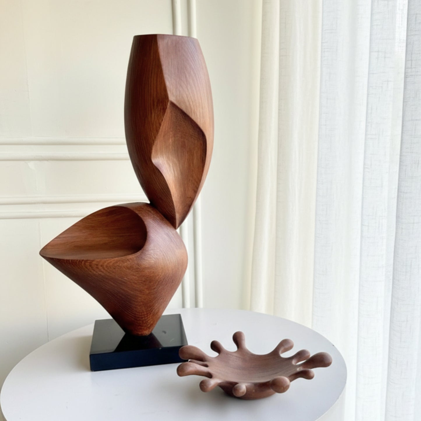 Confluence - Wooden Finish Abstract Showpiece ~ 2.5 ft Tall