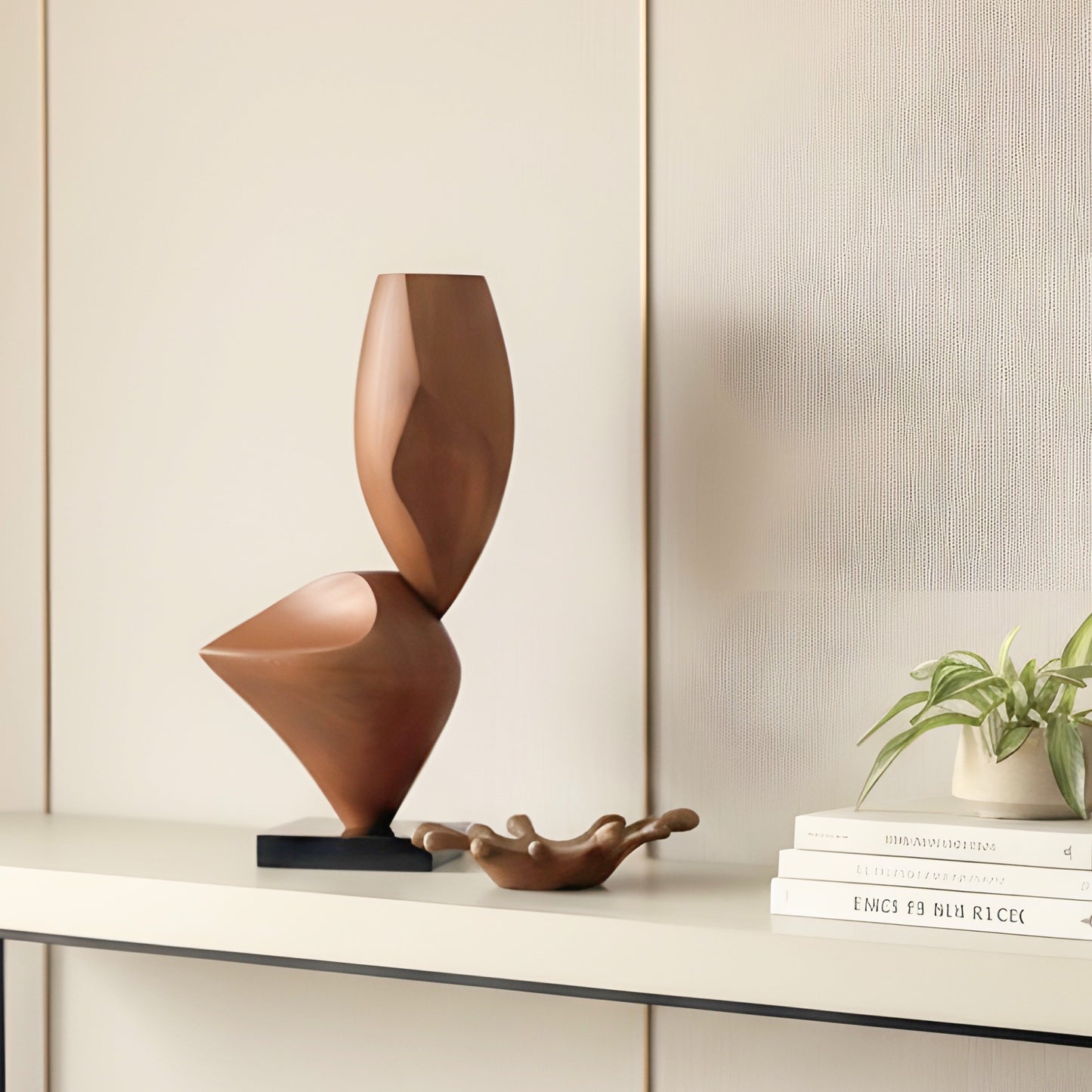 Confluence - Wooden Finish Abstract Showpiece ~ 2.5 ft Tall