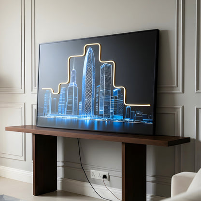 Skyline - London Cityscape inspired LED Wall Art ~ 4 ft x 3 ft