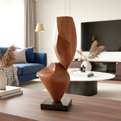 Confluence - Wooden Finish Abstract Showpiece ~ 2.5 ft Tall