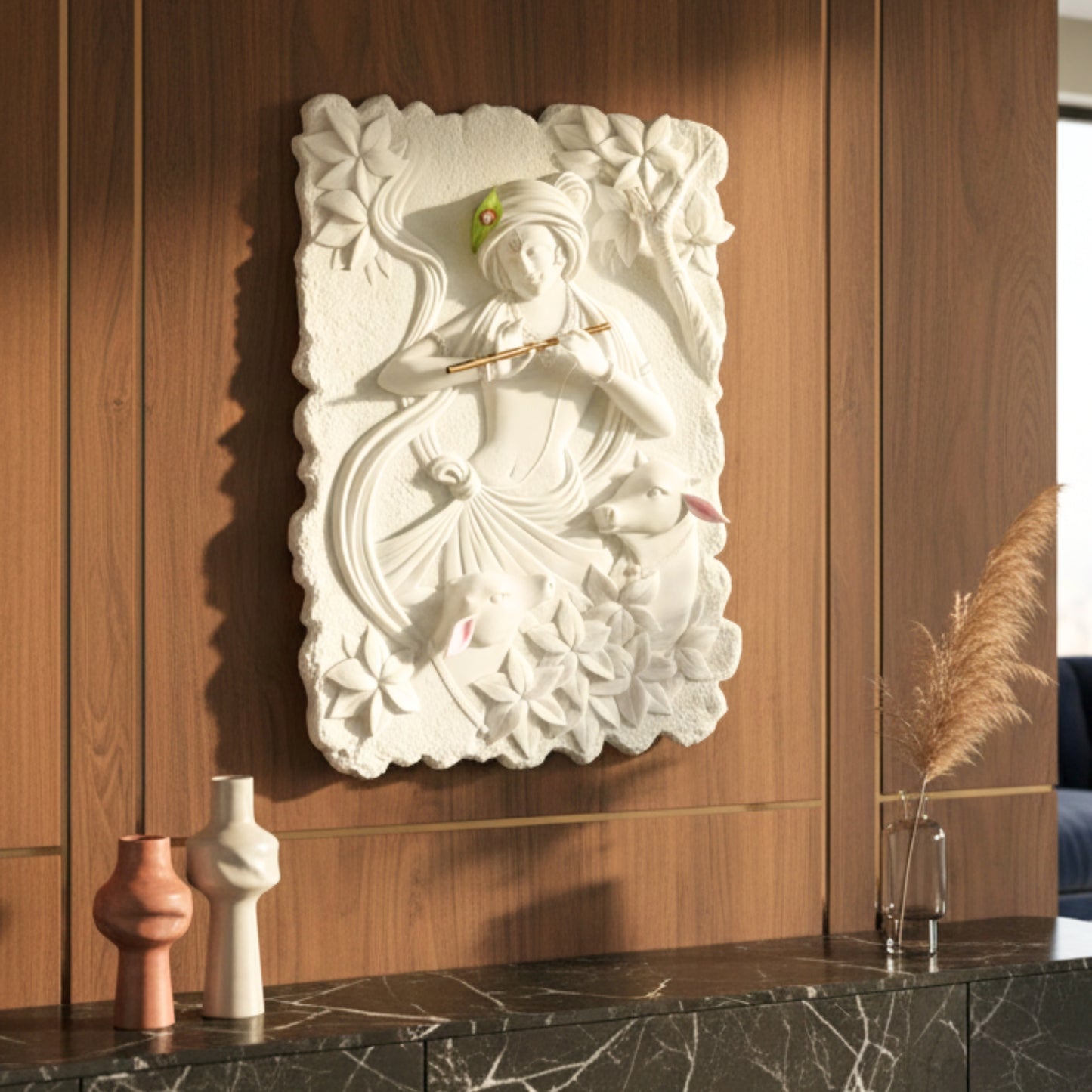 Kanha – Lord Krishna 3D Wall Art ~ 3.5 ft x 2.5 ft