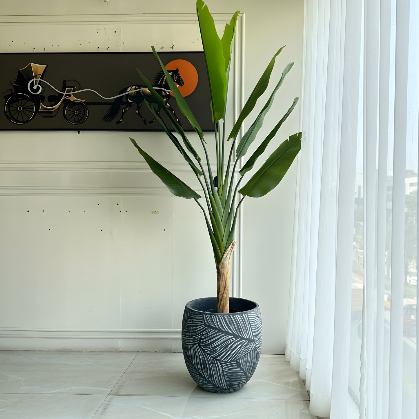 Eden ~ Grey Sculptural Plant Pots