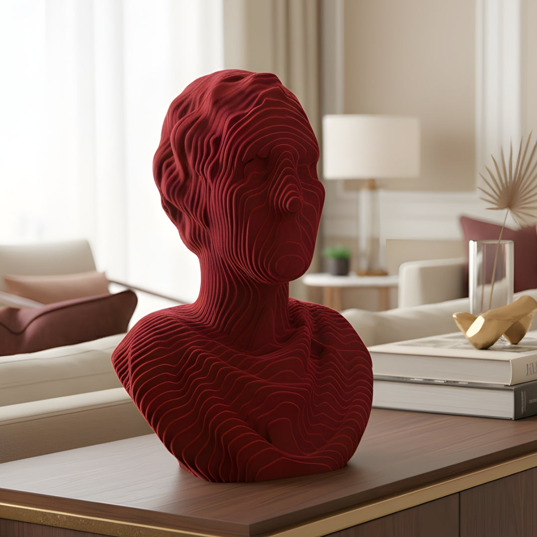 Marcello - Modern Abstract Male Bust Figurine