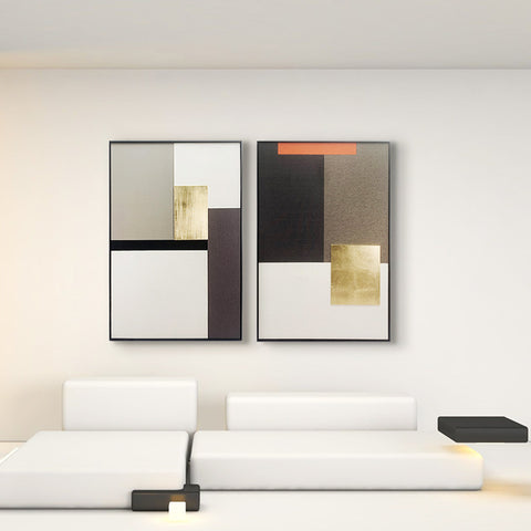Dreaming in Patterns - Fabric & Metal Premium Abstract Wall Art - Style 2