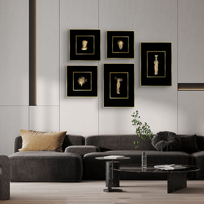 Premium Wall Art The Role Mosaic - Greek Figure Heads 3D Premium Wall Art