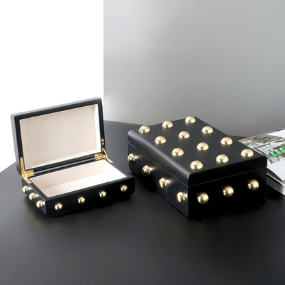 Storage Box Midas Touch Keepsakes: MDF & Zinc Alloy Jewellery & Decorative Storage Boxes - (Black)