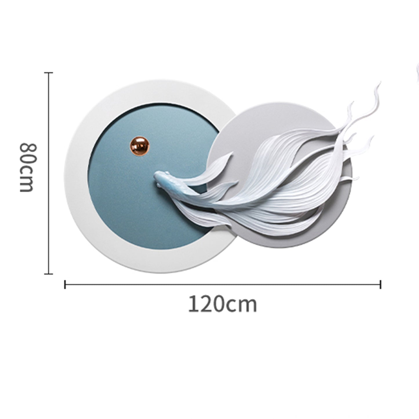 Flow - Fish-inspired Premium Wall Art  ~ 4.5 ft x 3 ft