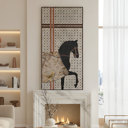 Regalia - Horse Inspired Premium 3D Vertical Wall Art (Brown) ~ 5.5 feet