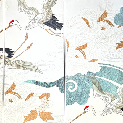 Skybound - Nature-inspired Embroidered Wall Art (Set of 4) ~ 7.5 ft x 4 ft