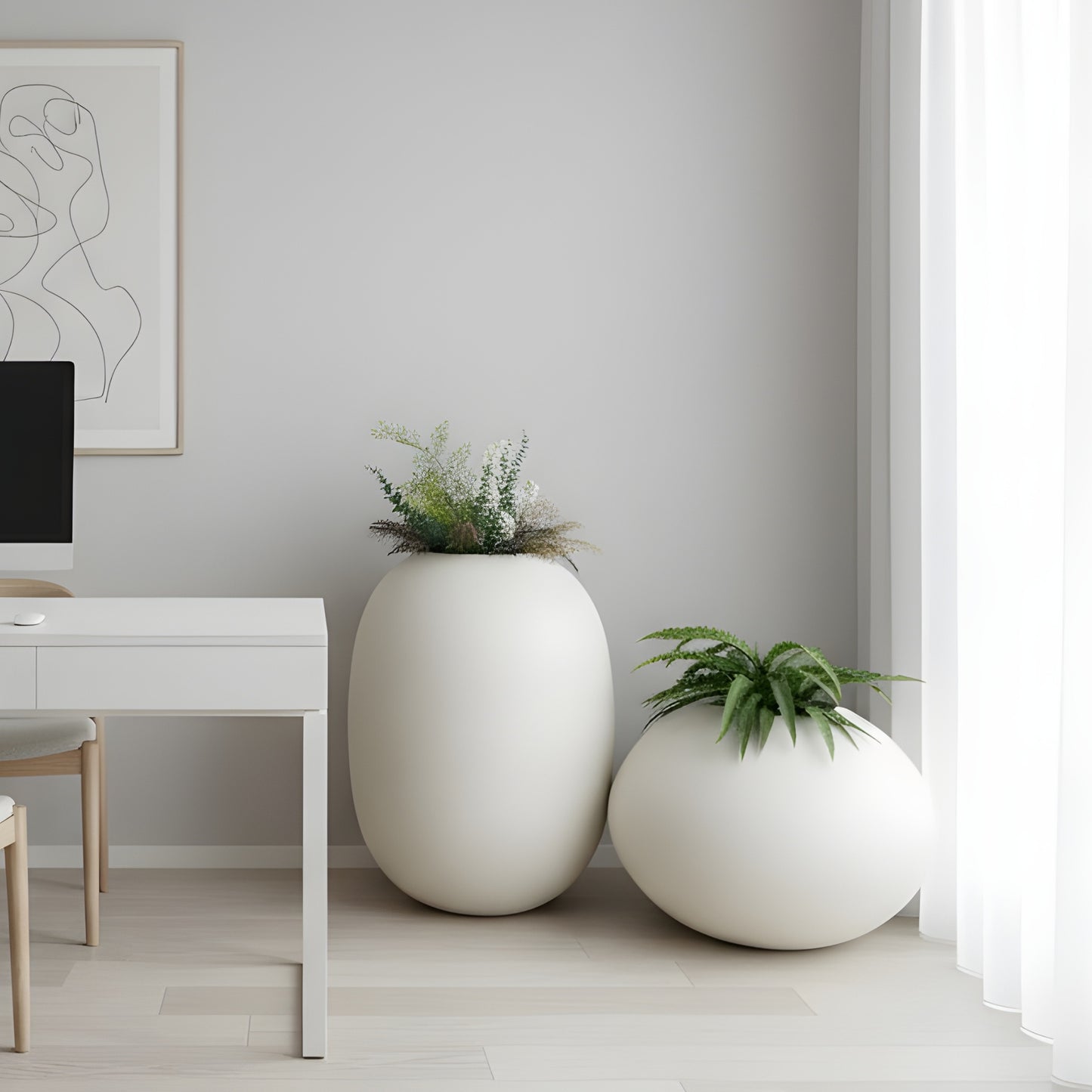 Pebble ~ 2 ft & 3 ft Large Sculptural Plant Pots