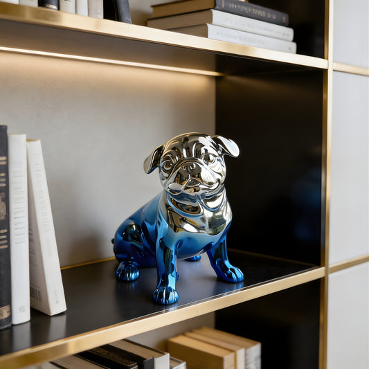 Bruno - Metallic Finish Pug Dog Showpiece
