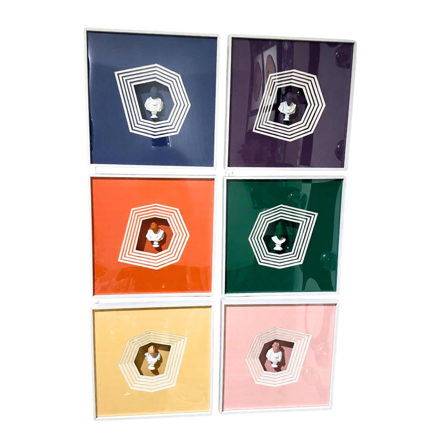 Prism – Bust Themed Neo-Classical Premium Wall Art (Set of 6)