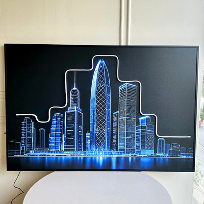 Skyline - London Cityscape inspired LED Wall Art ~ 4 ft x 3 ft