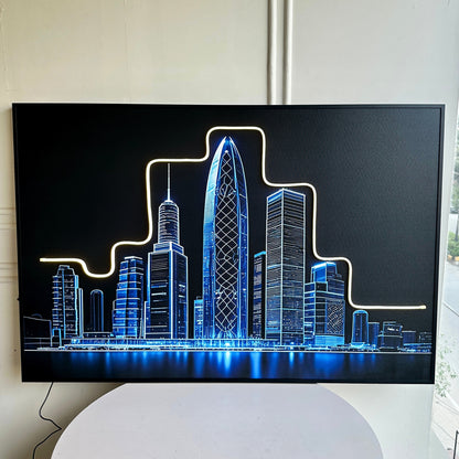 Skyline - London Cityscape inspired LED Wall Art ~ 4 ft x 3 ft