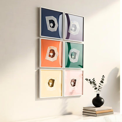 Prism – Bust Themed Neo-Classical Premium Wall Art (Set of 6)