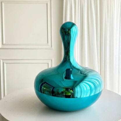 Aqua - Metallic Finish Abstract Showpiece ~ 1 feet Tall
