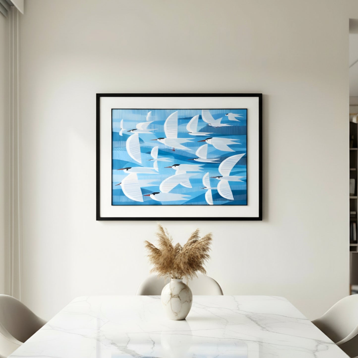Passage – Birds inspired Leather Wall Art ~ 4 ft x 3 ft